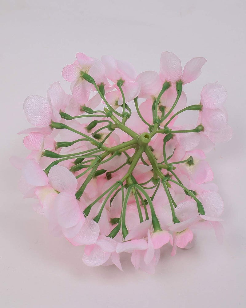 LUSHIDI 10PCS Silk Hydrangea Heads with Stems Artificial Flowers for Wedding Party Home Decor (Pink 2#) - Image 5